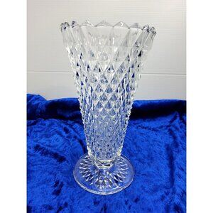 vintage 1950s-60s indiana glass diamond point pattern vase